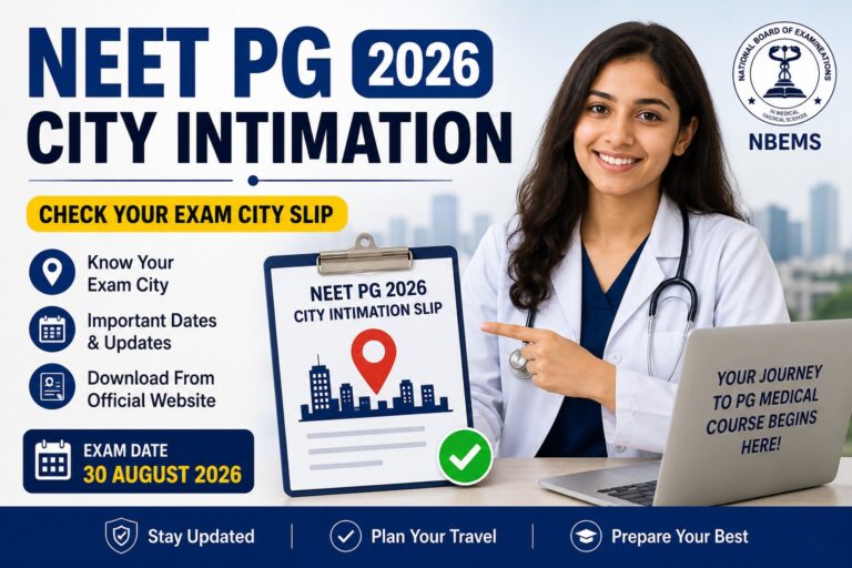 neet pg city intimation